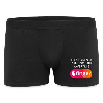 Finger application - Men's Boxer Shorts - black - Front