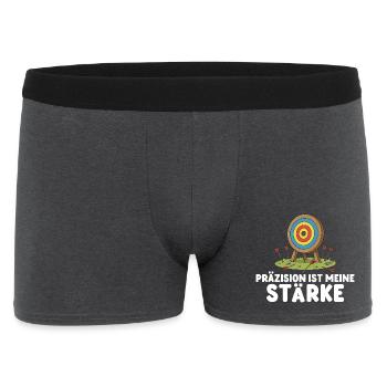 La précision est ma force - Tir à l’arc - Boxer Homme - charbon - Devant