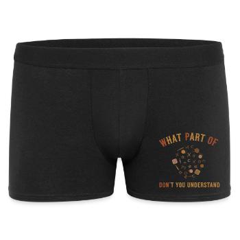 Welcher Teil von Don't You Understand Funny Crochet? - Männer Boxer Shorts - Schwarz - Vorne