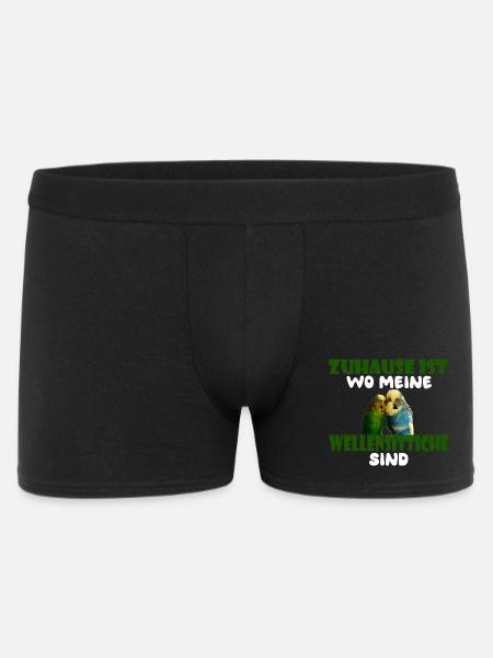 Home is where my budgies are - Men's Boxer Shorts - black