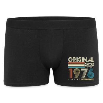 50th Birthday Gift 1976 Vintage Retro - Men's Boxer Shorts - black - Front