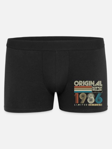 40e anniversaire Rétro Cadeau 1986 - Boxer Homme - noir