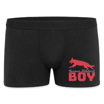 Schäferhund Junge - Männer Boxer Shorts - Schwarz - Vorne