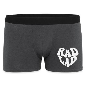 Rad Lad - Cœur vintage (couleur personnalisée) - Boxer Homme - charbon - Devant