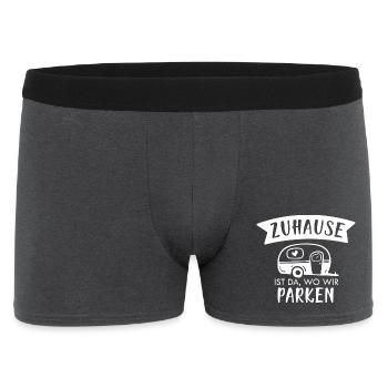 Home is where we park - Men's Boxer Shorts - charcoal grey - Front