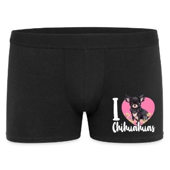 Chihuahua Chihuahueño Heart I Love - Men's Boxer Shorts - black - Front