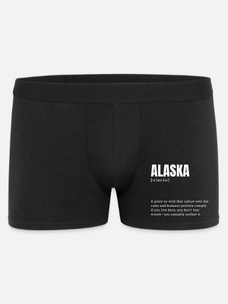 Alaska Wilderness Lettering - Men's Boxer Shorts - black