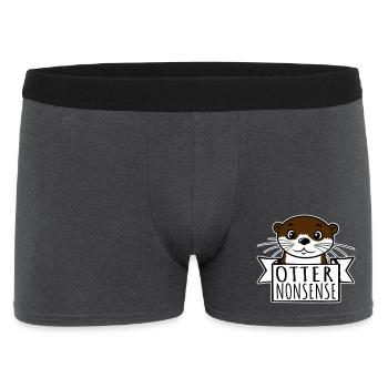 N’importe quoi de loutre, jeu de mots drôle, expression d’amour de la loutre - Boxer Homme - charbon - Devant