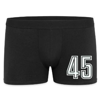 45 - Männer Boxer Shorts - Schwarz - Vorne