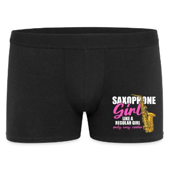 Saxophone girl Saxophone player - Men's Boxer Shorts - black - Front