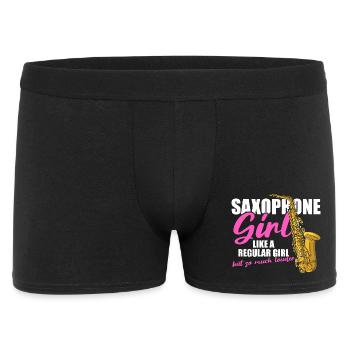 Saxophone girl Saxophone player - Men's Boxer Shorts - black - Front