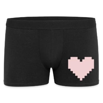 Pixel Pink Heart - Men's Boxer Shorts - black - Front