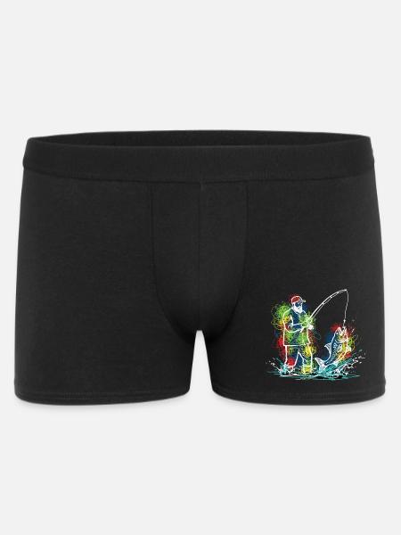 Fischerlegende Fischerfisch - Männer Boxer Shorts - Schwarz