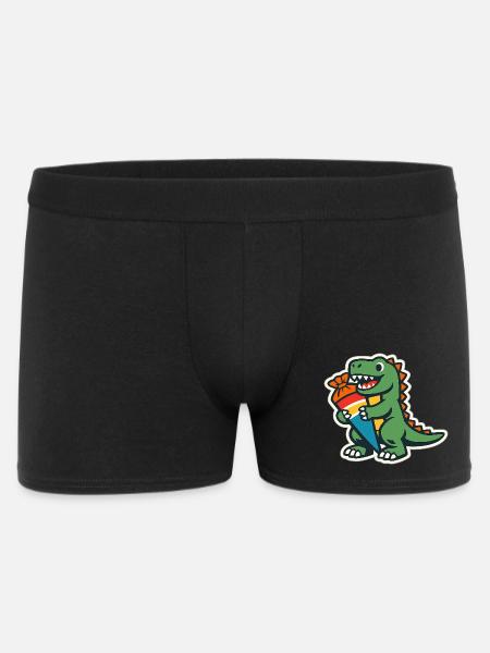 Schulkind Dino Einschulung Geschenk - Männer Boxer Shorts - Schwarz