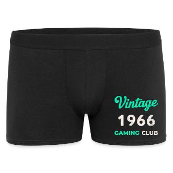 Vintage 1966 – Gaming Club Retro Birth Year - Men's Boxer Shorts - black - Front