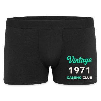 Vintage 1971 – Année de naissance rétro du Gaming Club - Boxer Homme - noir - Devant