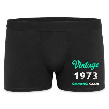 Vintage 1973 – Gaming Club Retro Birth Year - Men's Boxer Shorts - black - Front