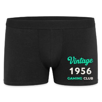 Vintage 1956 – Gaming Club Retro Birth Year - Men's Boxer Shorts - black - Front
