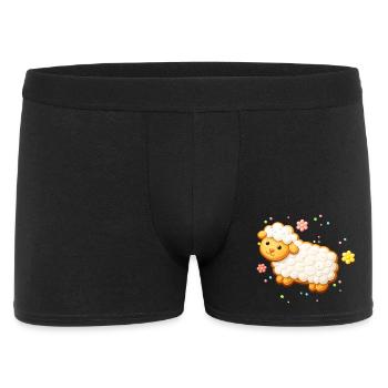 Cute lamb as decorated biscuit illustration - Men's Boxer Shorts - black - Front