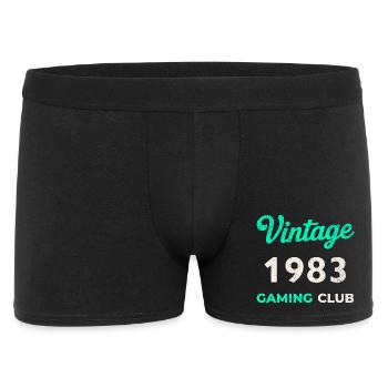 Vintage 1983 – Gaming Club Retro Birth Year - Men's Boxer Shorts - black - Front