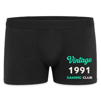 Vintage 1991 – Année de naissance rétro du Gaming Club - Boxer Homme - noir - Devant