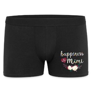 Mimi-Blumenhemd Süßes Oma-Geschenk Muttertagsgeschenk - Männer Boxer Shorts - Schwarz - Vorne