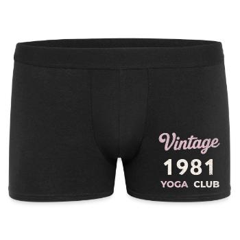 Vintage 1981 Yoga Club Retro Année de naissance vintage - Boxer Homme - noir - Devant