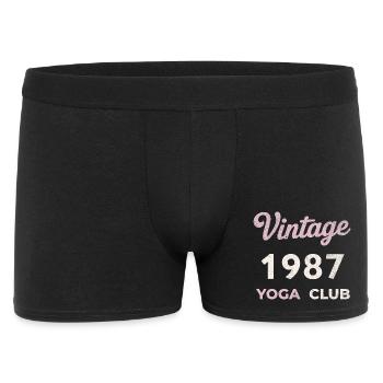 Vintage 1987 Yoga Club Retro Année de naissance vintage - Boxer Homme - noir - Devant