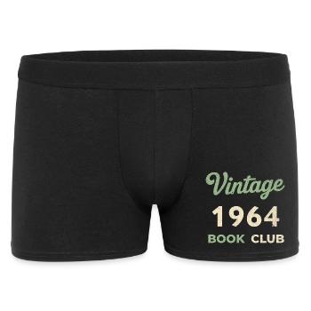 Cadeau rétro de l’année de naissance vintage du club de lecture de 1964 - Boxer Homme - noir - Devant