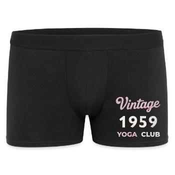 Vintage 1959 Yoga Club Retro Année de naissance vintage - Boxer Homme - noir - Devant