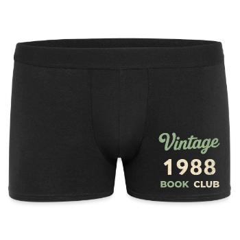 Vintage 1988 Book Club Retro Birth Year Gift - Men's Boxer Shorts - black - Front