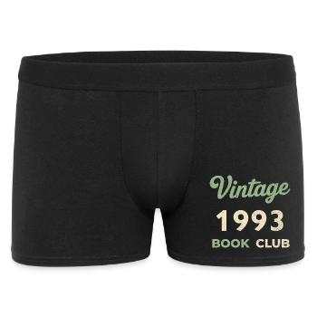 Cadeau rétro de l’année de naissance vintage du club de lecture 1993 - Boxer Homme - noir - Devant