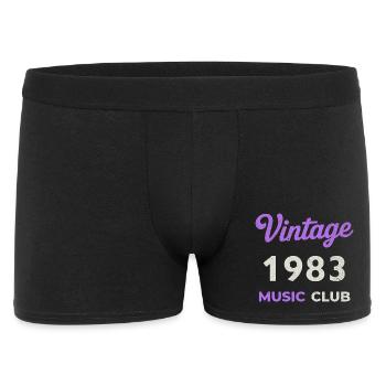 Vintage 1983 Music Club Retro Birth Year Vintage - Men's Boxer Shorts - black - Front