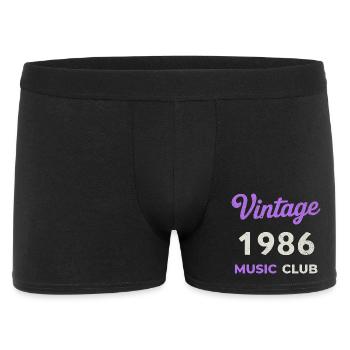 Vintage 1986 Music Club Retro Année de naissance vintage - Boxer Homme - noir - Devant