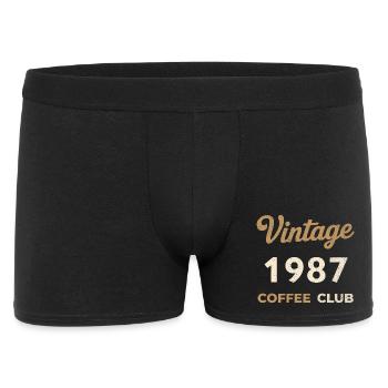 Vintage 1987 – Coffee Club Retro Birth Year - Men's Boxer Shorts - black - Front