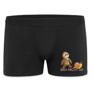Zieh Nicht So – Langsame Freundschaft - Männer Boxer Shorts - Schwarz - Vorne