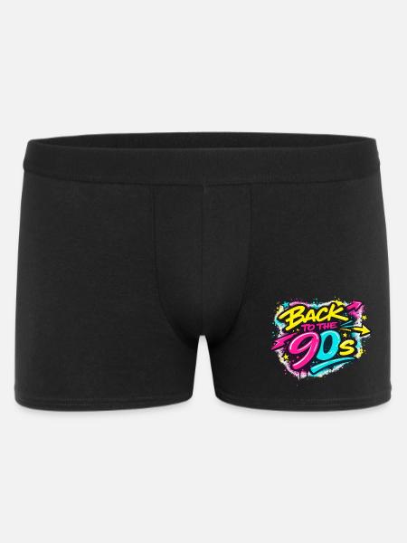 Back to the 90s Neon Graffiti - Men's Boxer Shorts - black