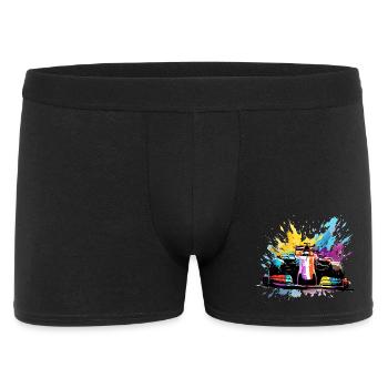 Race Car Speed Colorful Splash Art Racer - Men's Boxer Shorts - black - Front