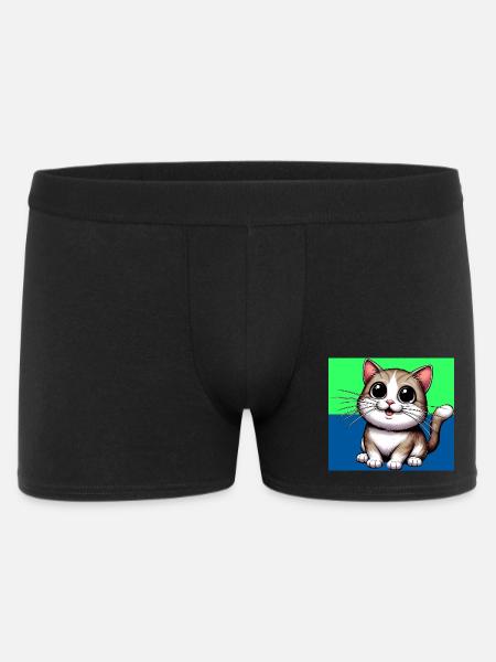 chat - Boxer Homme - noir