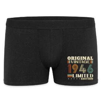 1946 Vintage Rétro Cadeau D'anniversaire - Boxer Homme - noir - Devant