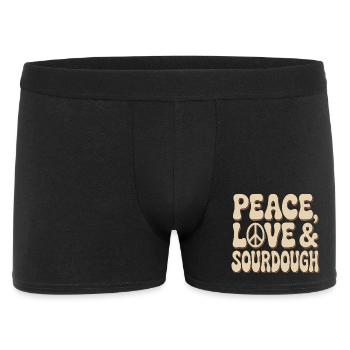Paix, Amour et Levain - Boxer Homme - noir - Devant