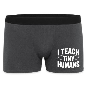 Ich unterrichte winzige Menschen - Männer Boxer Shorts - Anthrazit - Vorne