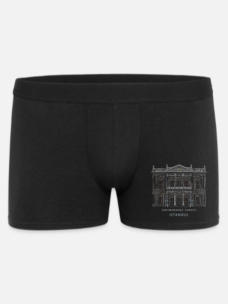 Dolmabahce Palast Silhouette Istanbul , Zeichnung - Männer Boxer Shorts - Schwarz