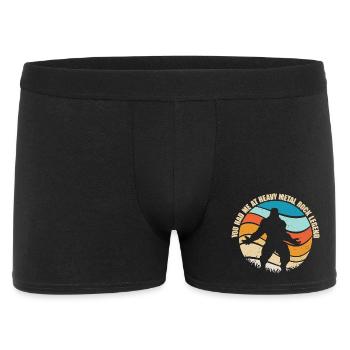 Bigfoot im Neon-Sonnenuntergang - Männer Boxer Shorts - Schwarz - Vorne
