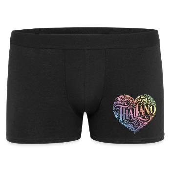 Cœur Thaïlandais Coloré - Boxer Homme - noir - Devant