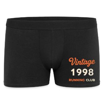 Idée de cadeau d’anniversaire vintage du club de course à pied 1998 - Boxer Homme - noir - Devant