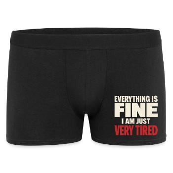 Burnt-out millennial, tired adult, - Men's Boxer Shorts - black - Front