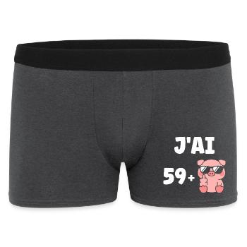 60 ans - Boxer Homme - charbon - Devant
