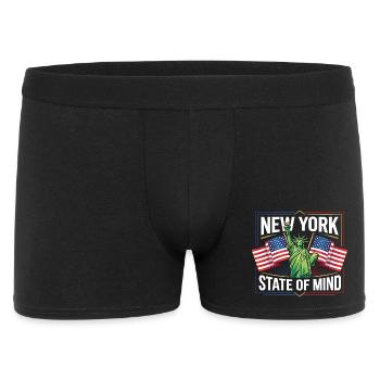 Drapeau vintage de la Statue de la Liberté à New York USA - Boxer Homme - noir - Devant