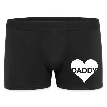 Daddy Herz Geschenk - Männer Boxer Shorts - Schwarz - Vorne